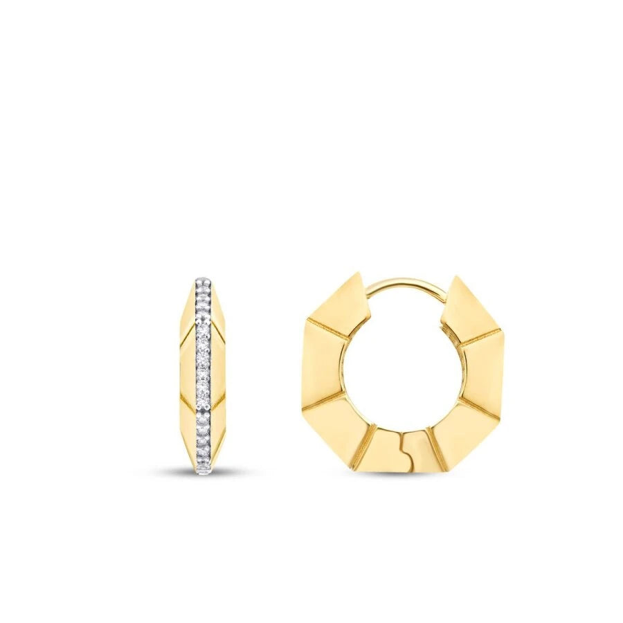 Goldene Creolen mit Steinen