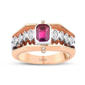 0.82 Carat Diamond Ruby Ring