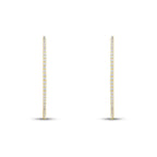 Gold Stone Hoop Earrings