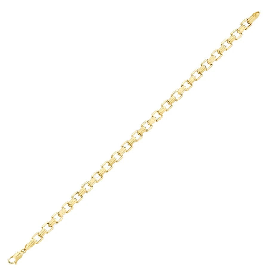 Gold Chain-Pattern Men’s Bracelet