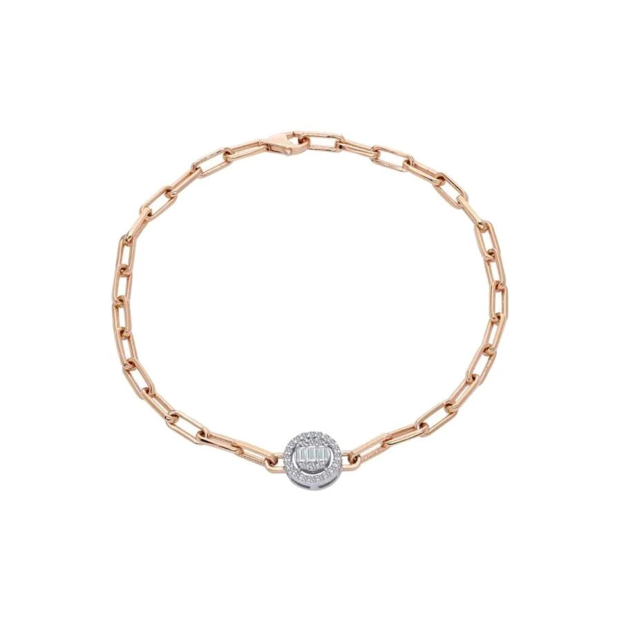 Armband mit 0,18 Karat Diamanten im Baguetteschliff