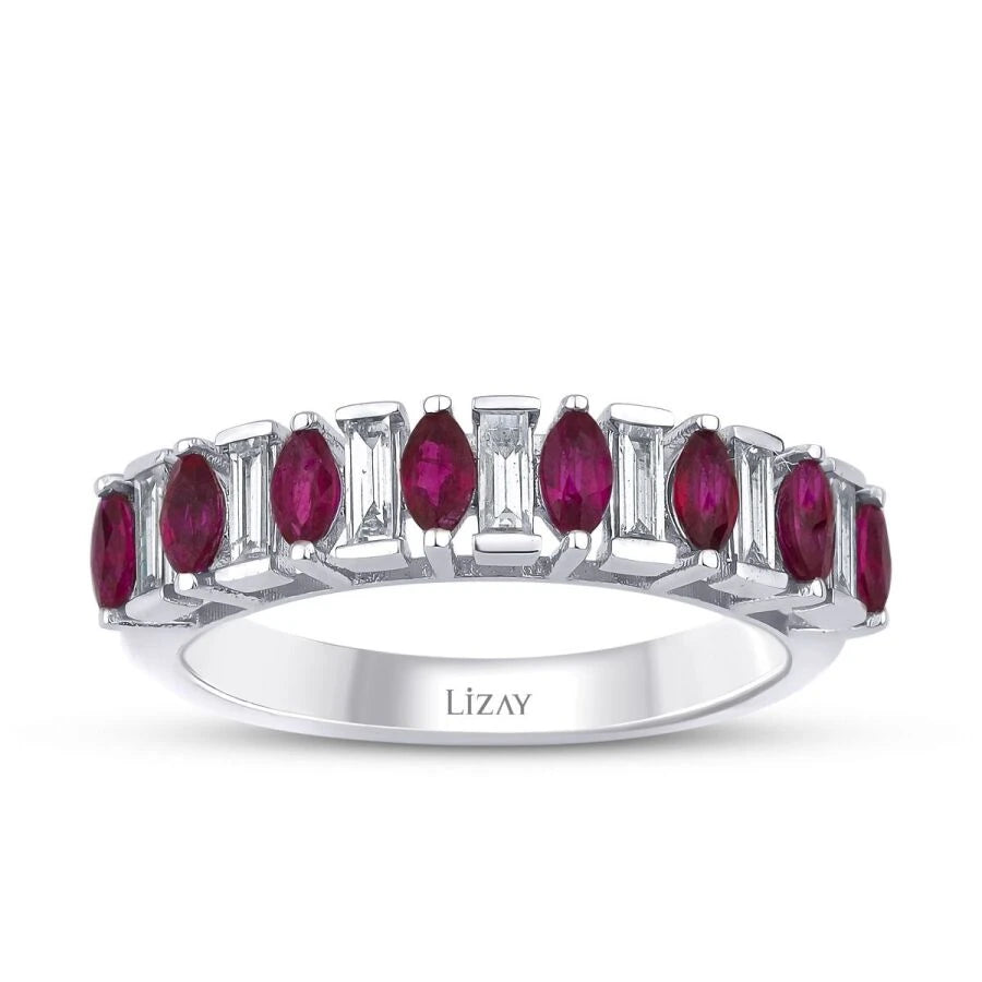 1.06 Carat Diamond Ruby Ring