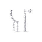 1.06 Carat Diamond Baguette Trend Earrings