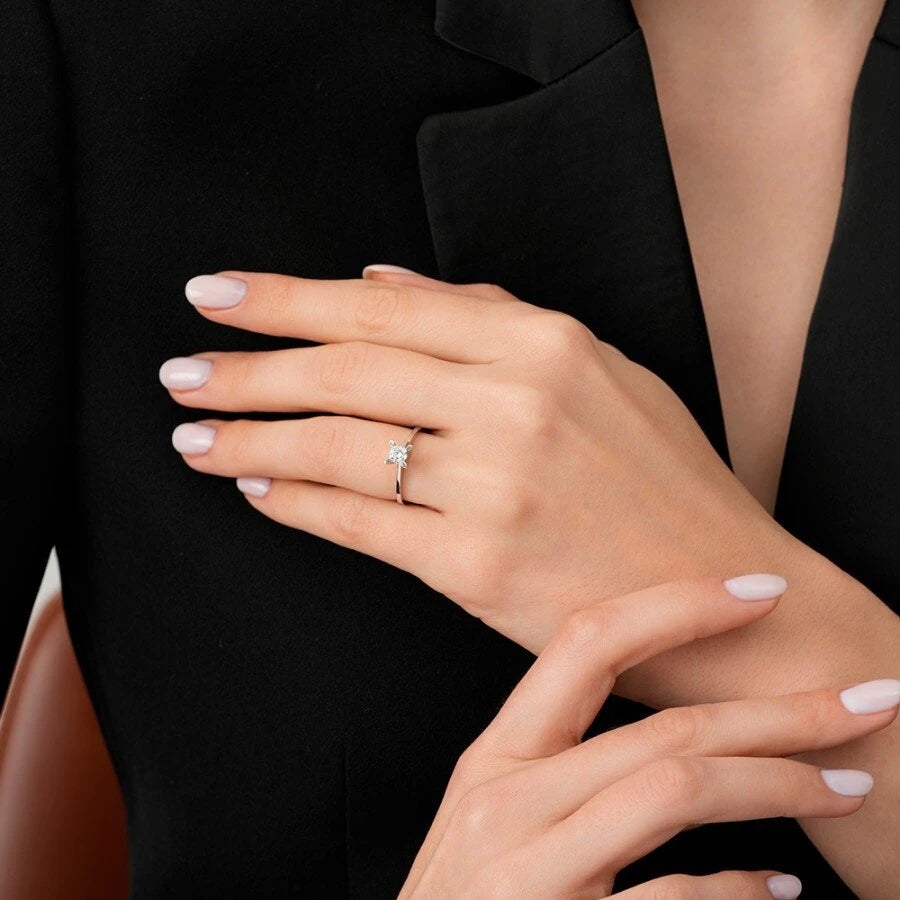 0.15 Carat Diamond Round Solitaire Engagement Ring