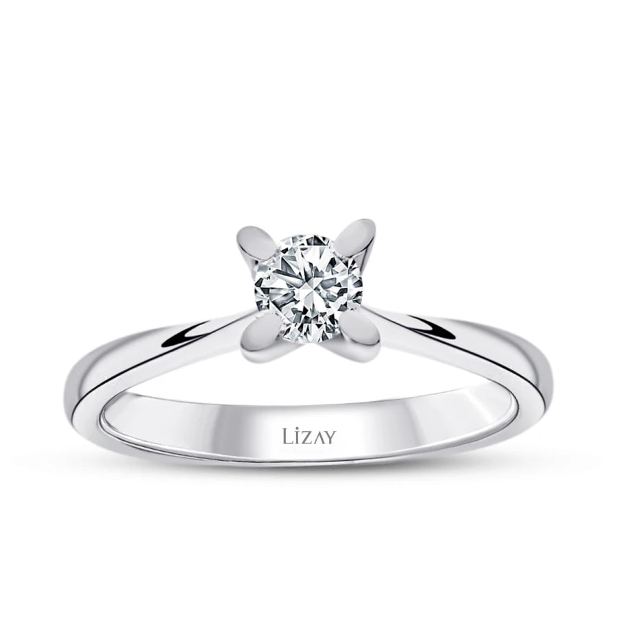 0.35 Carat Diamond Round Solitaire Engagement Ring
