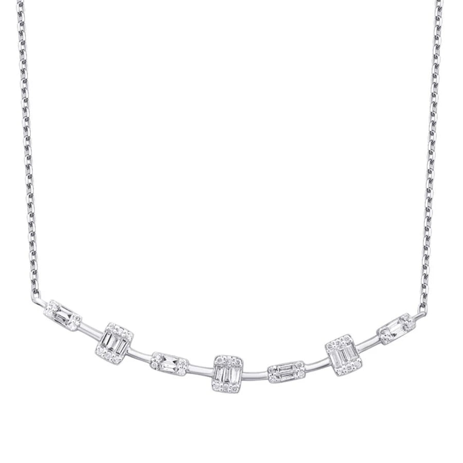 0.33 Carat Diamond Baguette Necklace