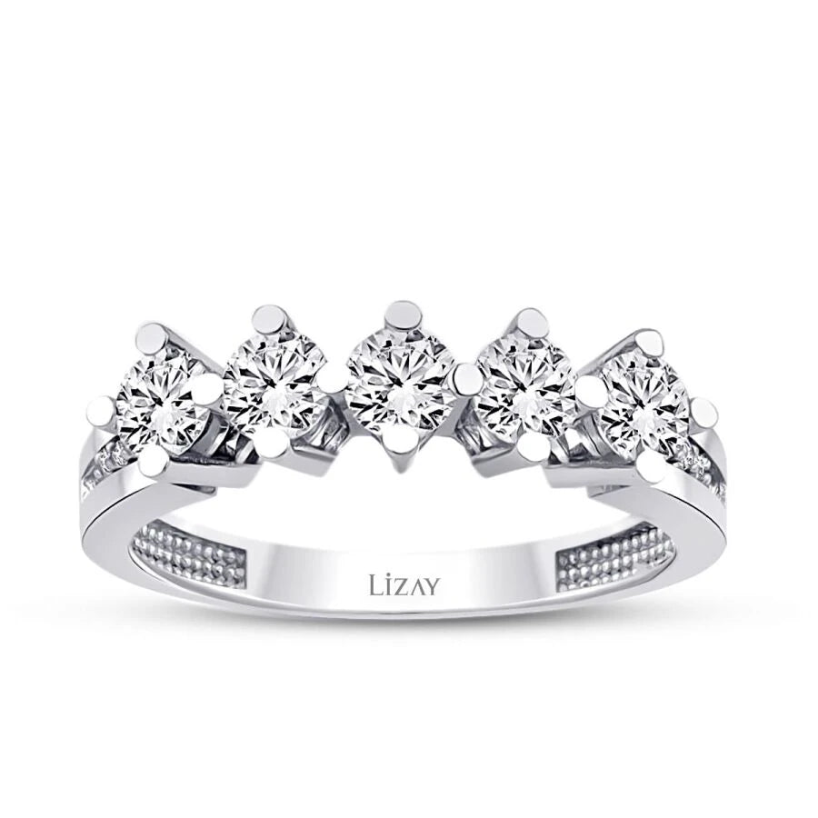 Gold Side-Stone Five-Stone Ring