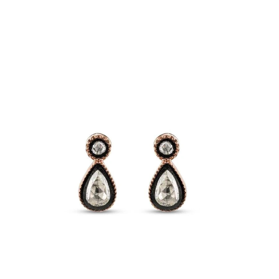 0.23 Carat Diamond Pear Solitaire Earrings
