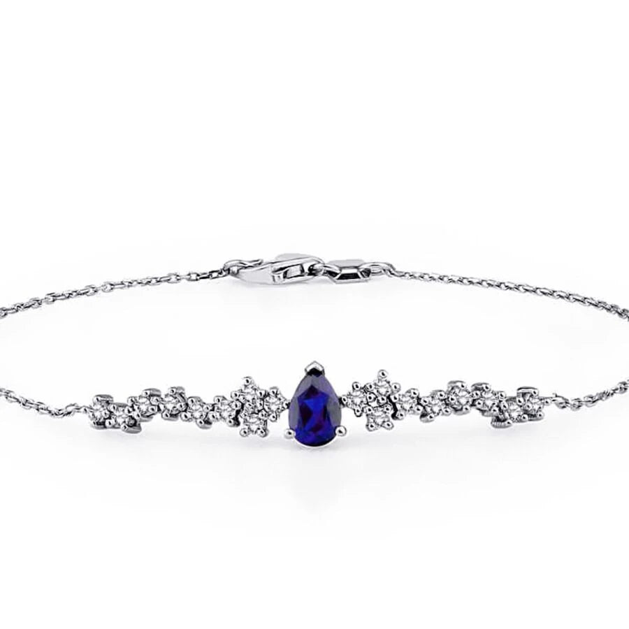 0,71 Karat Diamant-Saphir-Armband