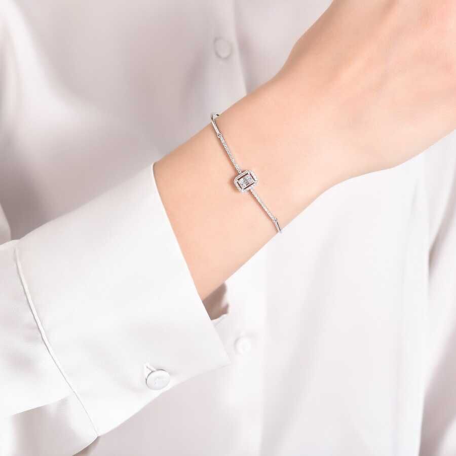 0,36 Karat Diamant-Baguette-Armreif