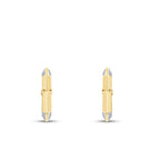 Goldene geometrische Ohrringe mit Steinen