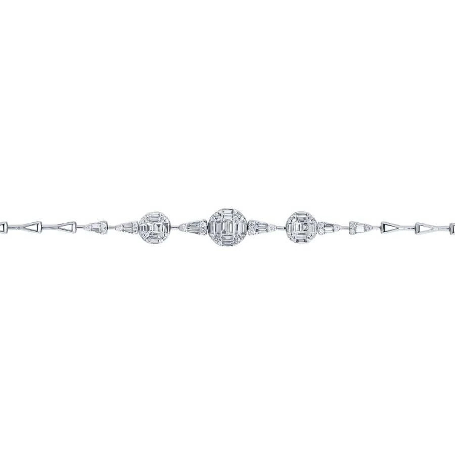 Armband mit 1,12 Karat Diamanten im Baguette-Schliff