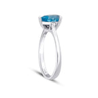 1.30 Carat Diamond Blue Topaz Ring