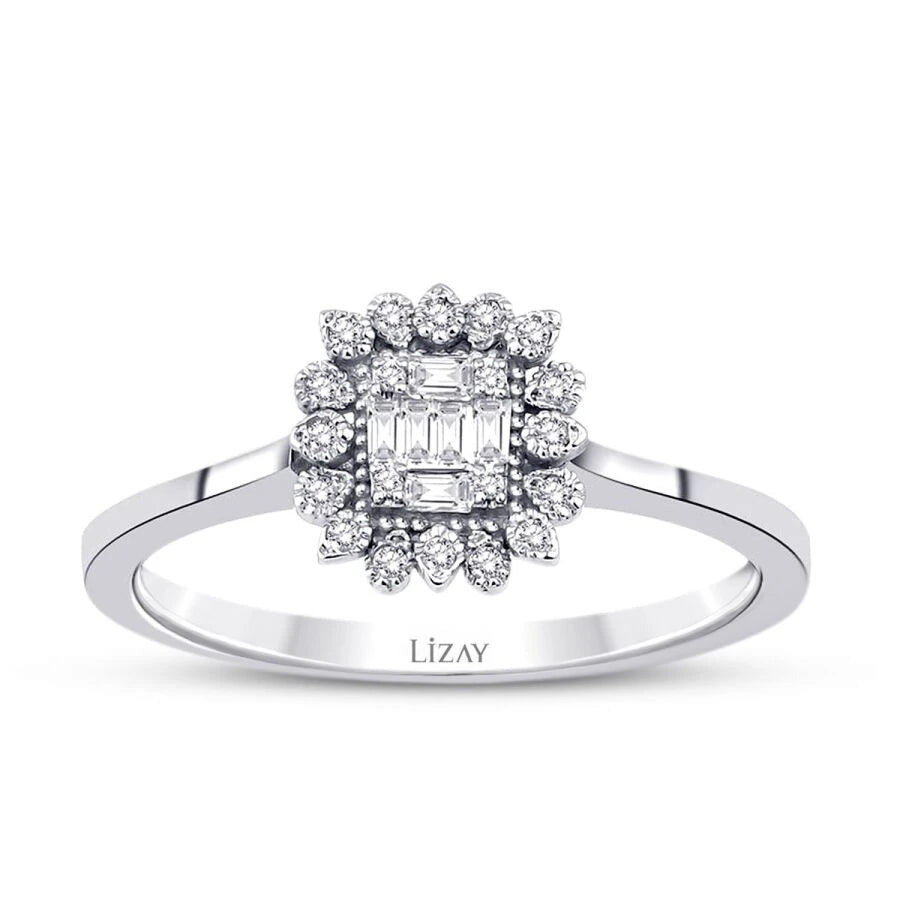 0.12 Carat Diamond Baguette Ring
