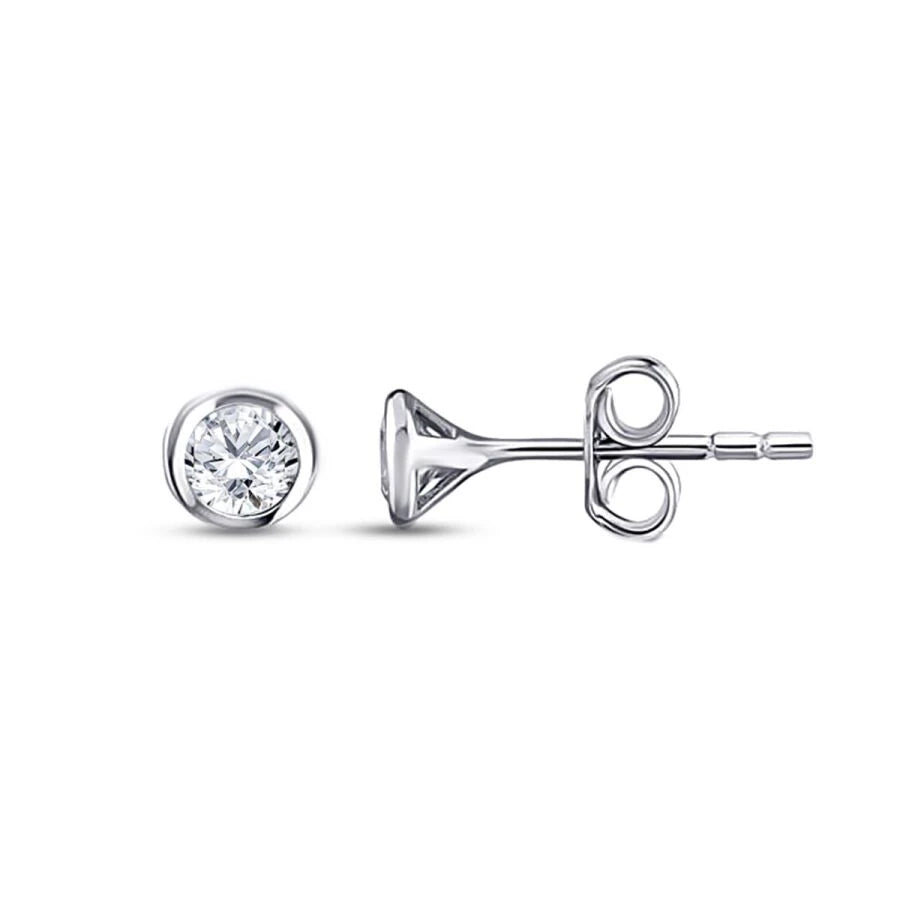 0.30 Carat Diamond Solitaire Earrings
