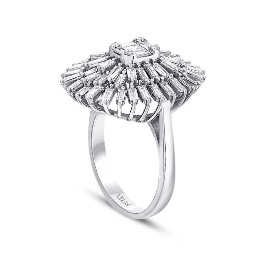 1,62 Karat Diamant-Baguette-Ring