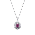 1.62 Carat Diamond Ruby Necklace