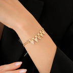 Gold Triangle Stone Bracelet