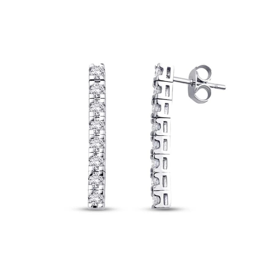 0.79 Carat Diamond Tennis Earrings