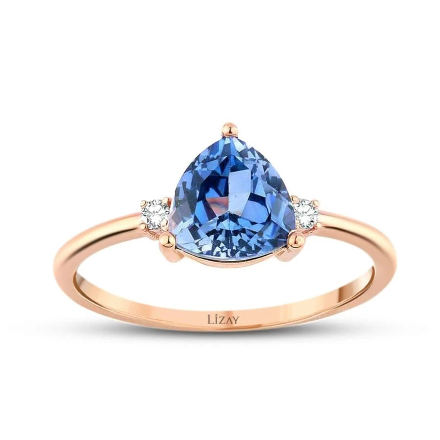 1,46 Karat Diamant-Saphir-Ring