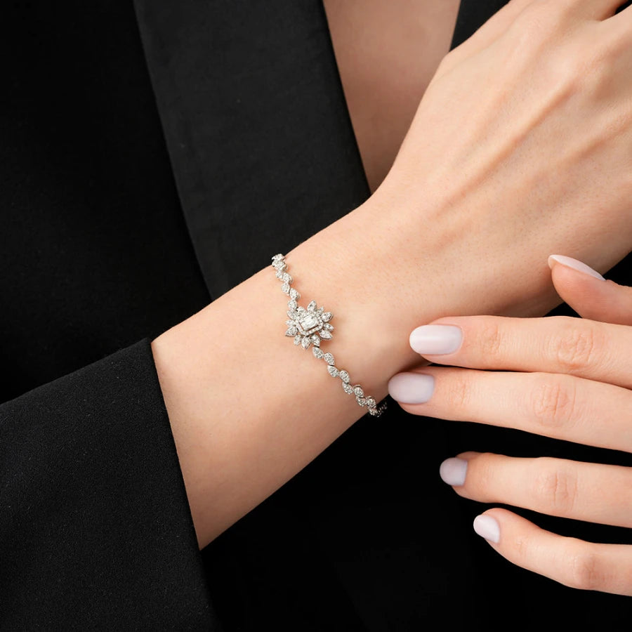 0,73 Karat Diamant-Baguette-Armband