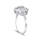 0.07 Carat Diamond-Effect Baguette Ring