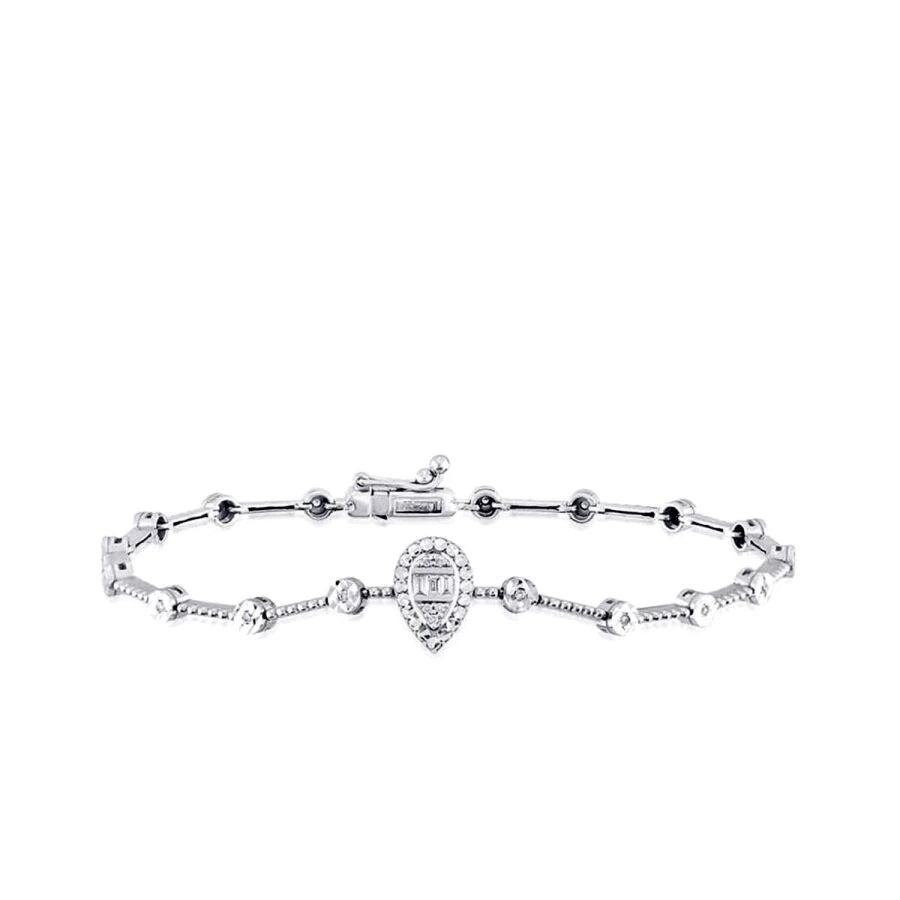 0.12 Carat Diamond Baguette Bracelet