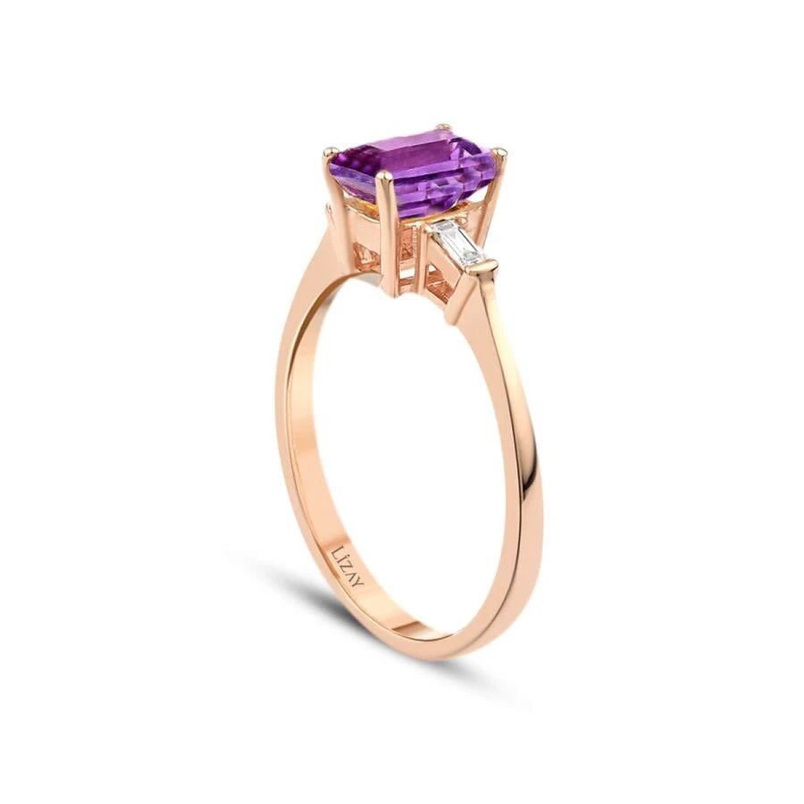 1,68 Karat Diamant-Amethyst-Ring
