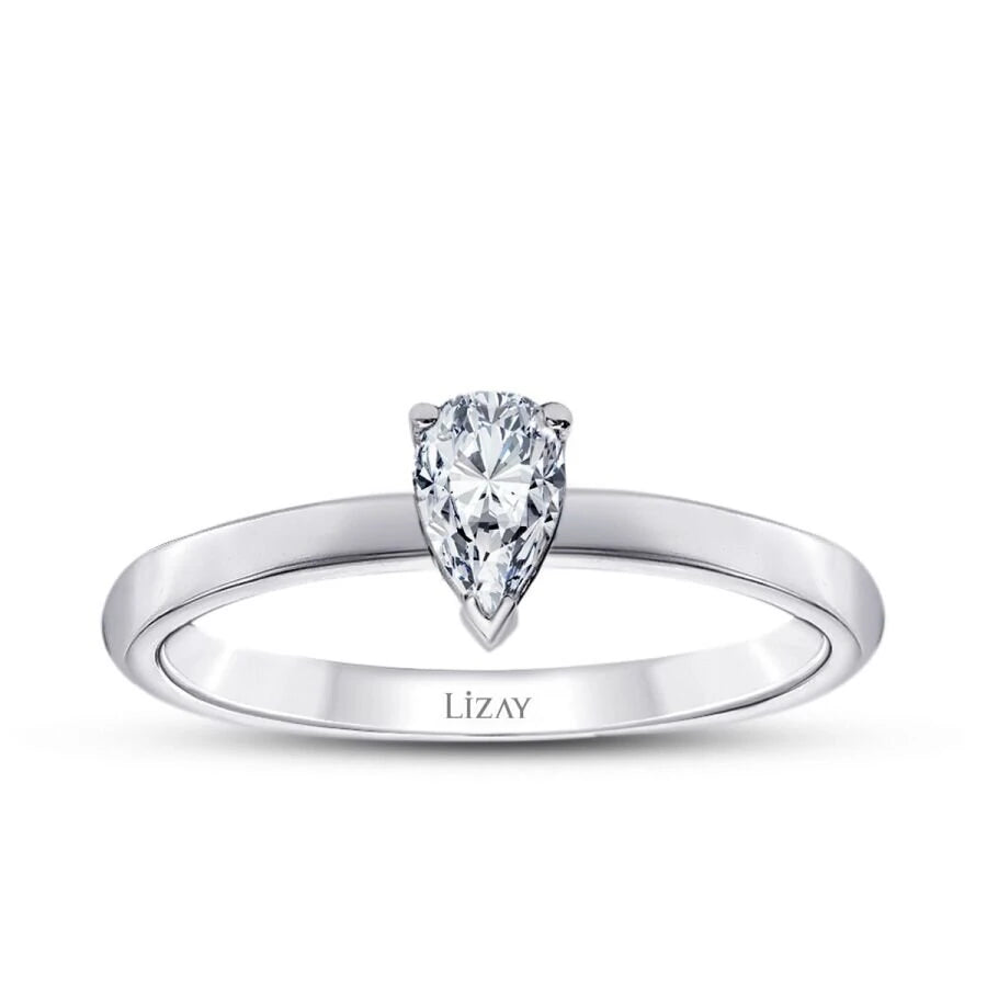0.40 Carat Diamond Pear Solitaire Engagement Ring