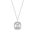 0.14 Carat Diamond Baguette Necklace