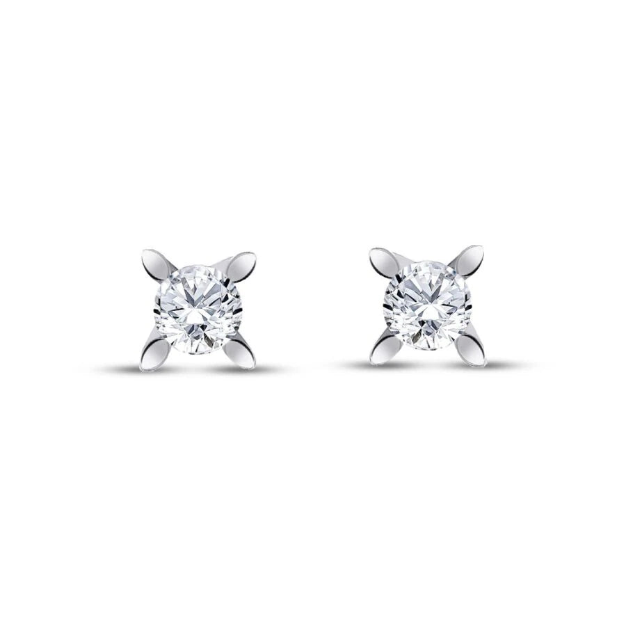 0.60 Carat Diamond Solitaire Earrings