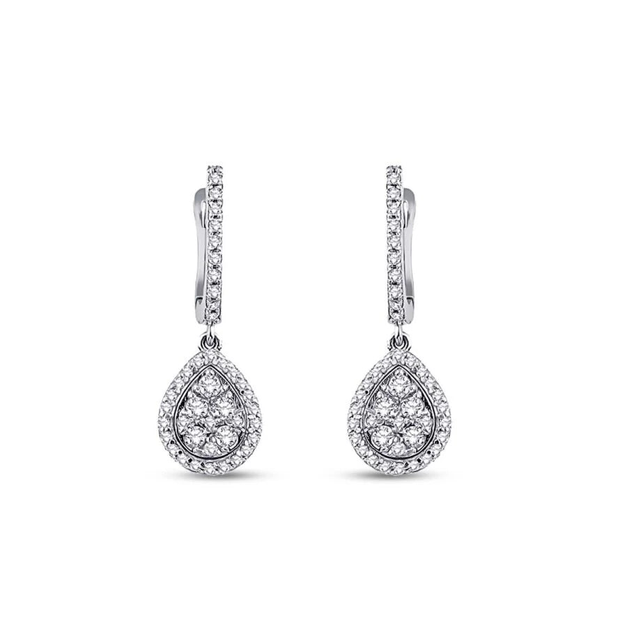 0.73 Carat Diamond Pear Earrings
