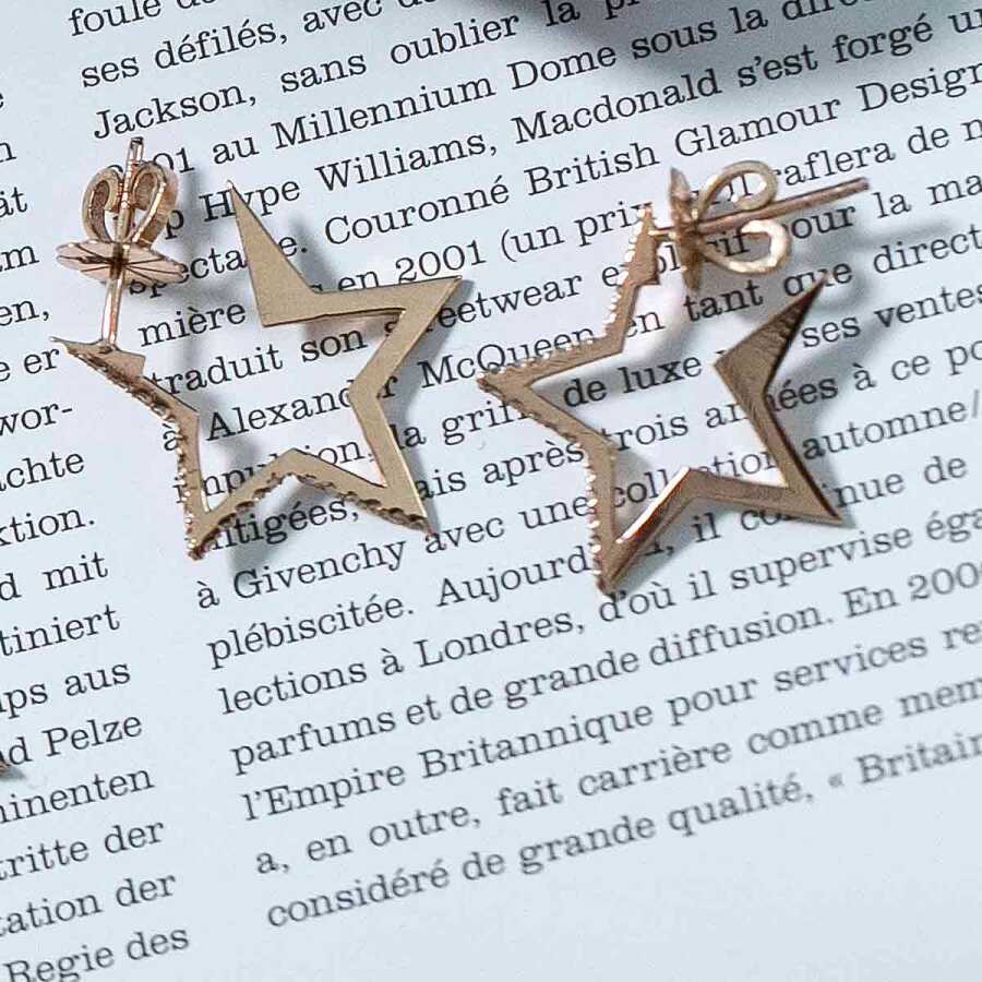 0.10 Carat Diamond Star Earrings