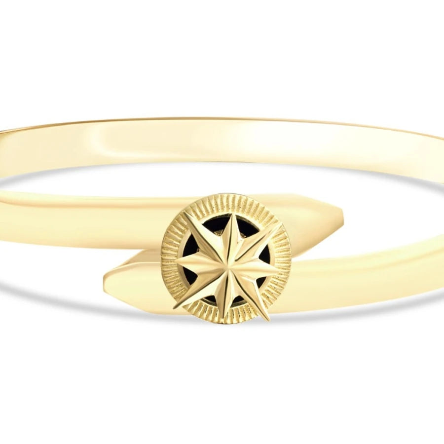 Gold North Star Bangle