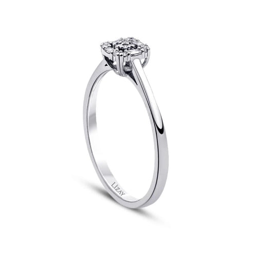 0.08 Carat Diamond Baguette Ring