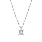 0.08 ct. Diamant Baguette Solitär Halskette