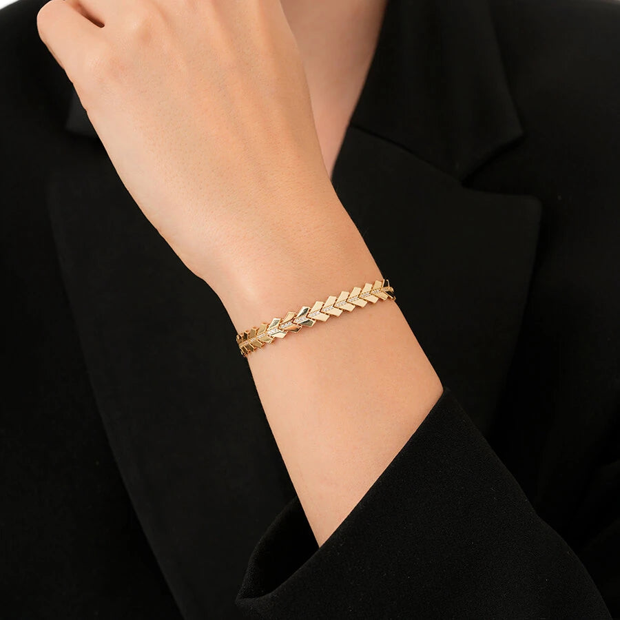 Dreiecksarmband aus Goldstein