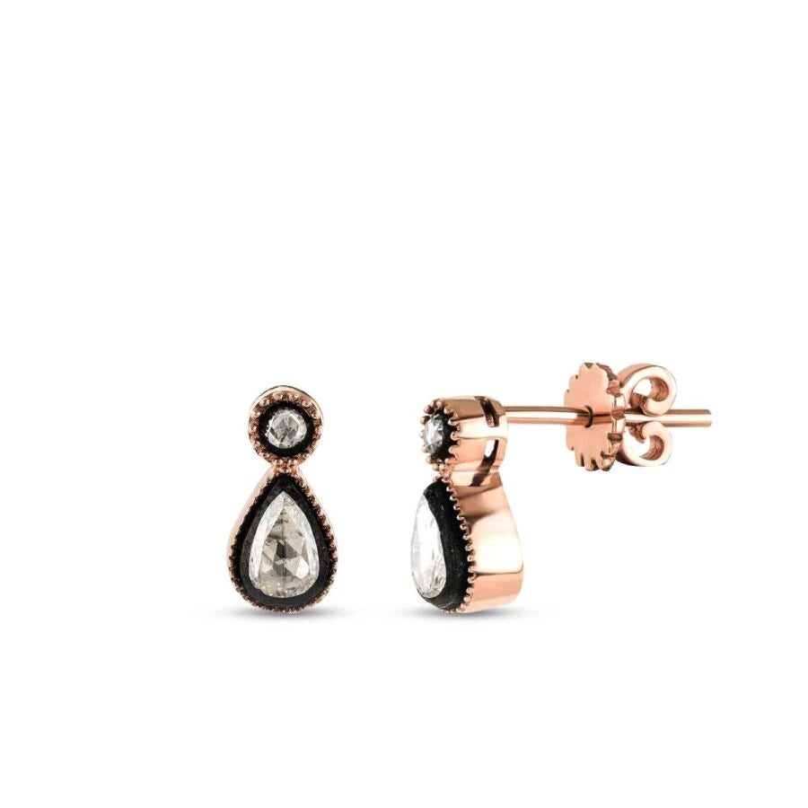 0.23 Carat Diamond Pear Solitaire Earrings