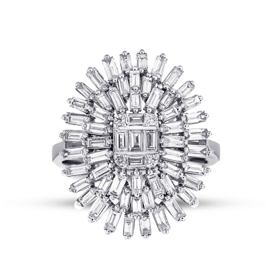 1,62 Karat Diamant-Baguette-Ring