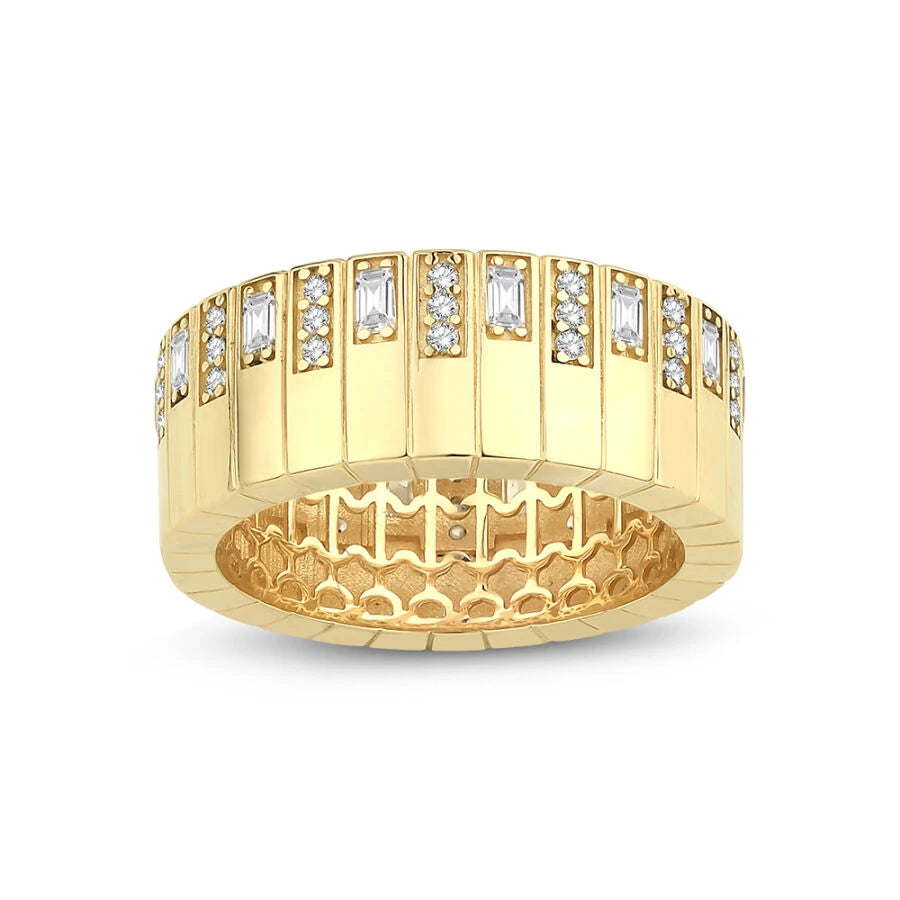 Gold Stone Patterned Ring