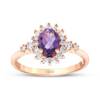 0.98 ct. Diamant Amethyst Ring