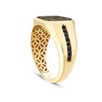 Gold Black Stone Symbol Men’s Ring