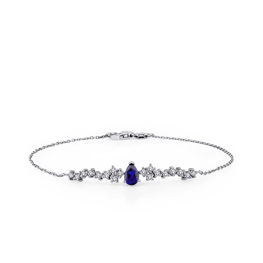 0,71 Karat Diamant-Saphir-Armband