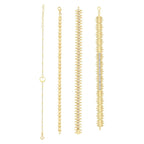 Gold Armband mit Stein im Zickzack-Design