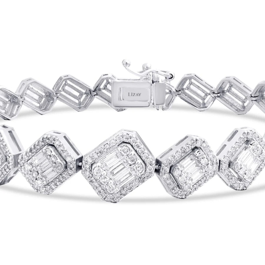 Armband mit 1,66 Karat Diamanten im Baguette-Schliff