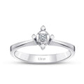 0.09 Carat Diamond Effect Solitaire Engagement Ring