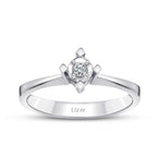 0.09 Carat Diamond Effect Solitaire Engagement Ring