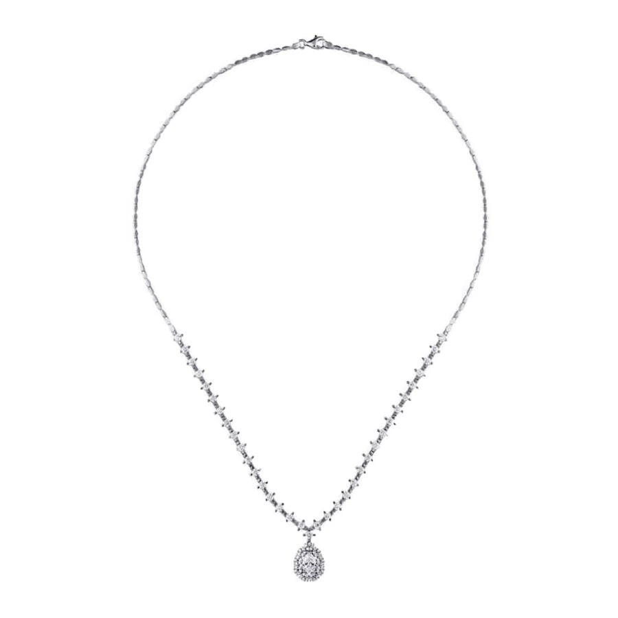 Halsband mit Goldreihen-Steindesign