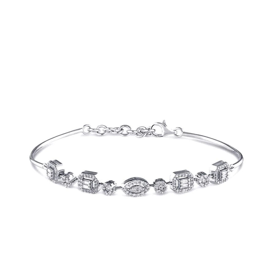 0,63 Karat Diamant-Baguette-Armreif