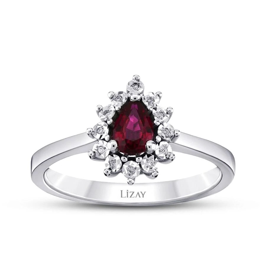 0.56 Carat Diamond Ruby Ring